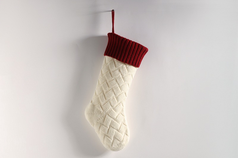 Knitted Christmas Stockings Large Size Cable Knit Holiday Decorative Gifts